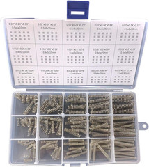 Compression Springs Assortment Kit, 15 Different Sizes 225Pcs Mini Stainless Ste