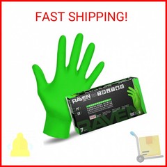 SAS Safety 66551 Derma-VUE Powder-Free Exam Grade 6 Mil Nitrile Gloves, Medium,