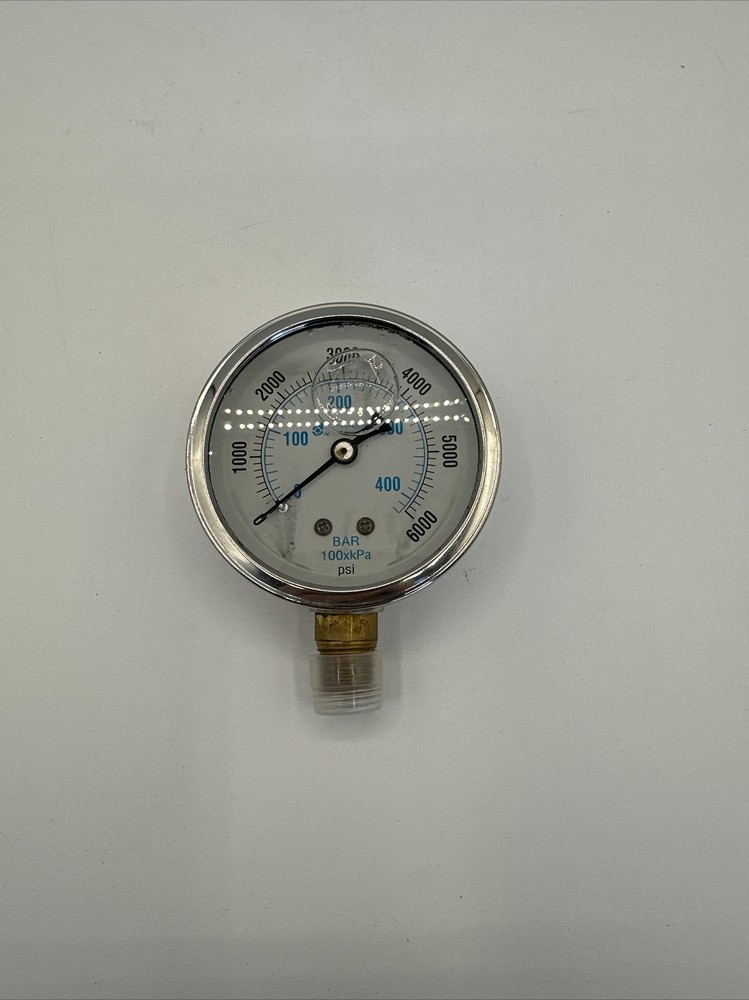 Donaldson P562729 Pressure Gauge BAR: 0 – 400 / PSI: 0 – 6000, F+S!