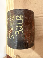 One Piece 4140 Hot Rolled Steel Bar Round Stock Heat Treated 5” OD x ~5 1/2”