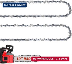 10 Inch Chainsaw Chain R40 .043” Gauge 3/8″ LP Pitch 40 Drive Links, 10-inch Re