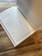 NEW ~ Blue & Cream Papier “Start Fresh Everyday” 16 Week Productivity Planner
