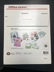 Office Depot Blank Tickets 440 Count 8 Per Sheet