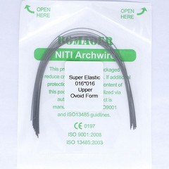100×Dental Orthodontic Super Elastic Ni-Ti Arch Rectangular Wire Oval 16×16Upper