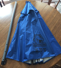 Black Stallion UB200 Core Flame-Resistant Industrial Umbrella, Blue 87.5 Inches