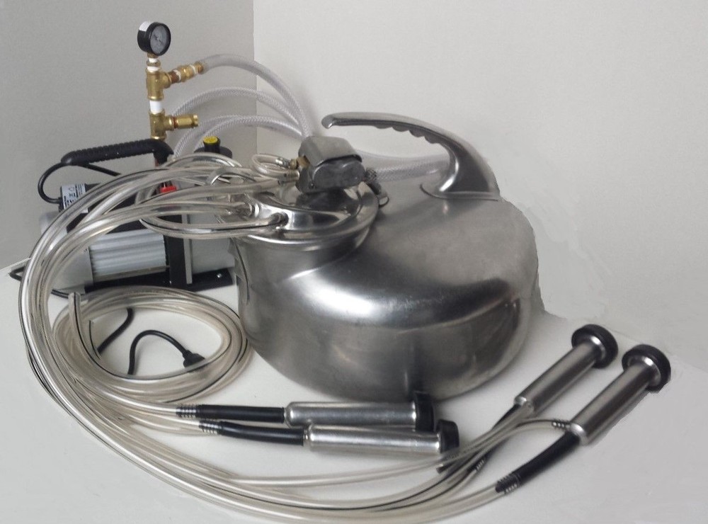 USA MADE SURGE COMPLETE MILKING MACHINE-COW-GOAT-SHEEP NEW 1/3 HP VACUUM PUMP