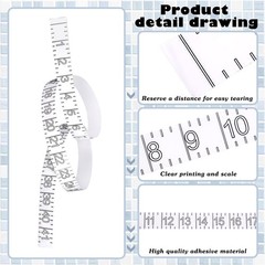 6 Pcs Fish Ruler Decal Measuring Tape Sticker 42 Inch, as picture shown