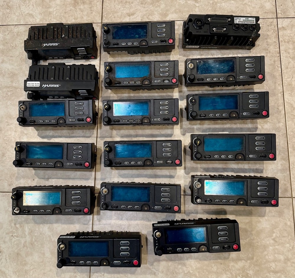 (17) HARRIS MACOM CH-721 Control Head M5300/M7300 RADIOS CU23218-0002 PARTS ONLY
