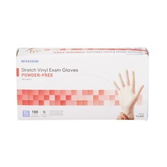 McKesson Stretch Vinyl Exam Glove Standard Cuff Length X-LARGE 100 per Box