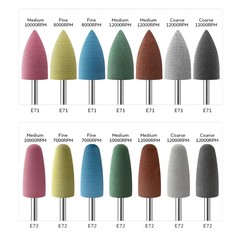 50 Pcs Dental Lab Silicone Rubber Polishers Diamond Polishing Burs Shank 2.35mm