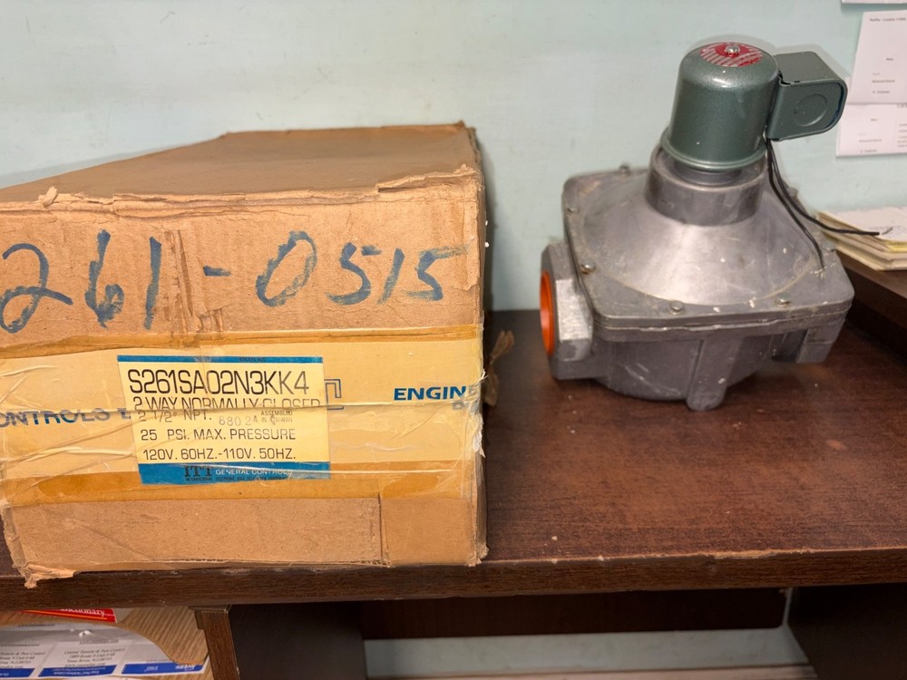 NEW ASCO S261SA02N3KK4 2 WAY NORMALLY CLOSED GAS VALVE 2-1/2” NPT. S5
