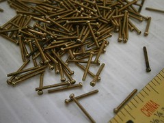 Machine Screws 00-90 x 7/16 Slot Head Fillister Brass Lot of 25 #2133