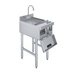 22 in. x 15 in. Underbar Hand Sink with Soap and Towel Dispenser