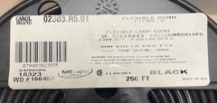 CAROL BRAND GENERAL CABLE 02303.R5.01 LAMP CORD BLACK 16/2 SPT-2 250 FT