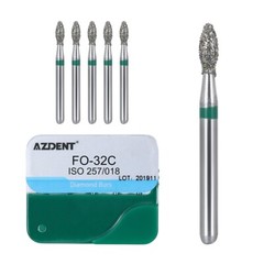 100pcs Dental Diamond Burs Kit for High Speed Handpiece Medium FG 1.6MM AZDENT
