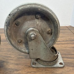 Pair Vintage Colson Quiet Caster Wheels – 5” x 1” – Made USA Model 2-5-65