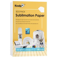 Koala Sublimation Paper 11X17 Heat Transfer 100 Sheets for Inkjet Printer 115g