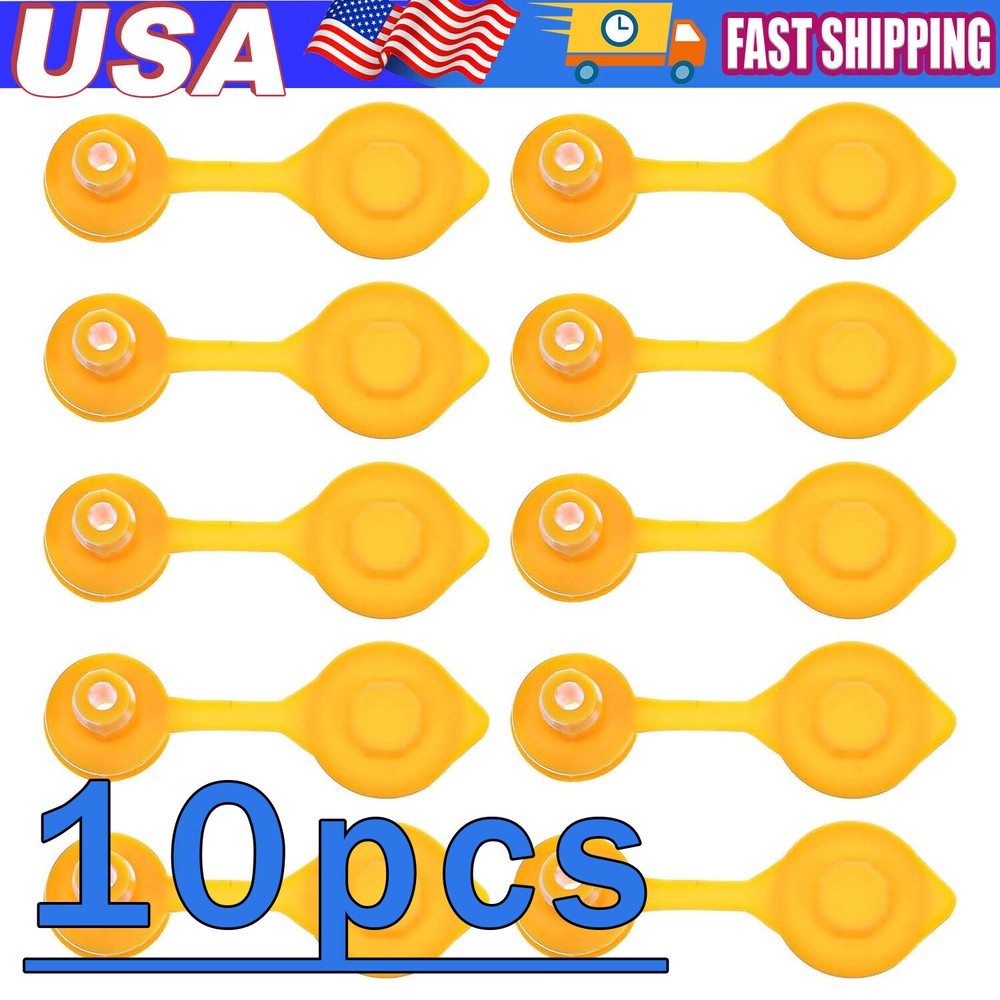 10Pcs Yellow Fuel Gas Can Jug Vent Cap Blitz Wedco Scepter Essence Midwest Eagle