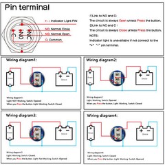 19mm 12V LED ON OFF Push Button Power Switch Latching with Wire Socket HarnessUS