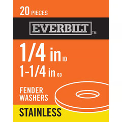 1/4 In. X 1-1/4 In. Stainless Fender Washer (20-Pack) Free Ship NEW