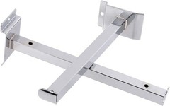 Zeonhak 10 Pc 10 Inch Silver Slatwall Shelf Brackets Heavy Duty Metal
