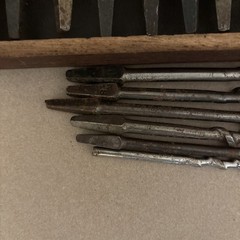 Vintage Irwin 13pc Auger Drill Bit Set – No. DM Wooden Box USA + 6 Extra Bits