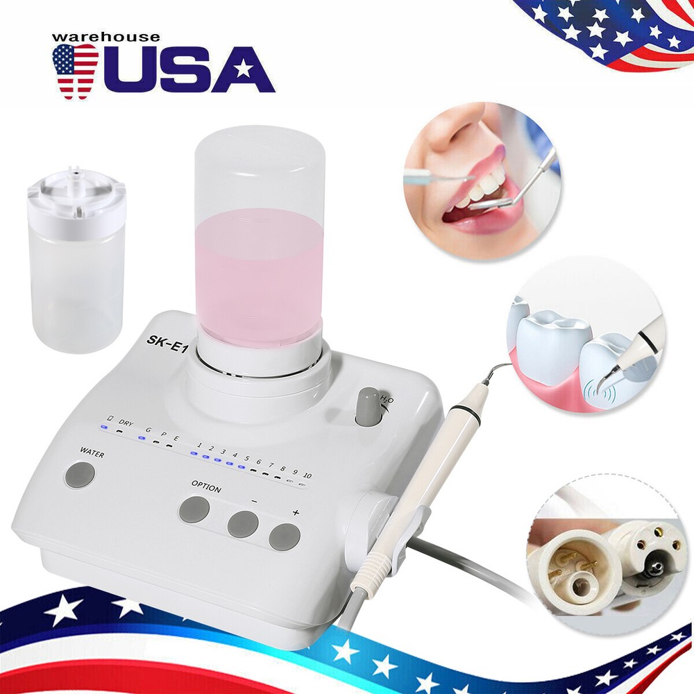 US! Cavitron Dental Ultrasonic Scaler fit EMS +Handpiece+Tips+2 Bottles SKE1 FDA
