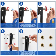Rivet Nut Tool Kit,490PCS SAE Carbon Steel Rivnut Assortment with Rivet Nut ,…