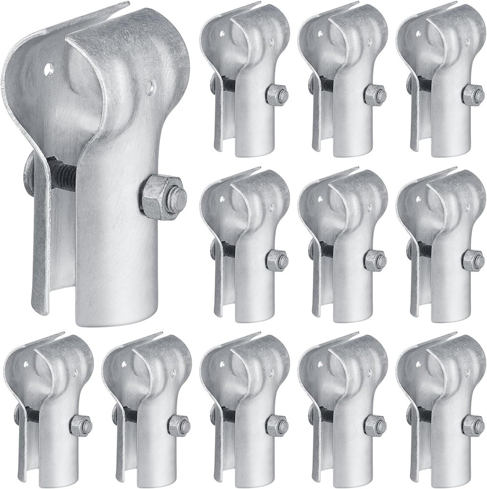 12 Pcs 1-3/8″ Pipe Clamp Chain Link Fence T Clamp Galvanized Steel