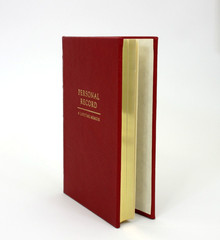 Personal Record: A Lifetime Memoir 8″ Goatskin Leather Journal Graphic Image