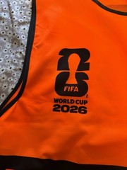 FIFA World Cup 2026 Transport Orange/Black Safety Vest ” with laynard & fan ID