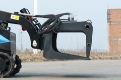 Mini Skid Steer Heavy Duty Grapple Bucket Solid Bottom– Fits TYPHON STOMP X1300