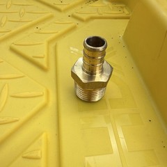Brass Straight Hose Barb-to-NPT Male-to-Male Fittings, Set of 8