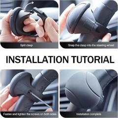 Universal Car Steering Wheel Booster Handle, 360-Degree Rotating Anti-Slip Silic