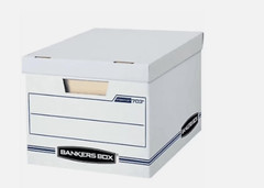 (10 Pack) Bankers Box Basic Duty Letter/Legal File Storage Box with Lids, White