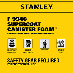 Stanley F994C Spray Foam 1 Kit (600 Board Feet) Closed Cell Class A Fire Rated