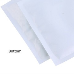 Custom Design Flat Glossy Zipper Pouches | Clear Front White Back Snack Storage