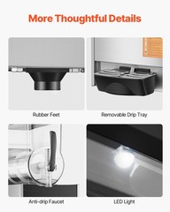 Uimoso 12L Commercial Frozen Drink Machine for Slushies and Smoothies
