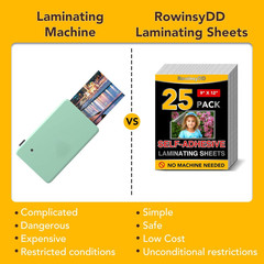 25 Pack Self Adhesive Laminating Sheets, 9 X 12 Inch, Clear Sticker Laminate ..