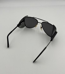 Crews Engineer Z87 Safety Glasses Black Frame MCR 58mm Grey Aviator Style NEW