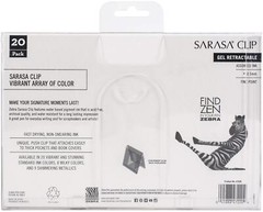 20 Count Zebra Sarasa Clip Gel Pens Assorted Colors 0.5mm Fine Point