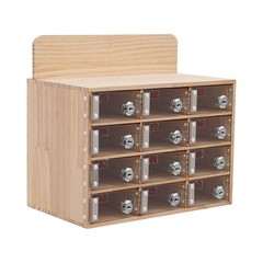 12.76*7.4*9.02in Acrylic And Wood Cell Phone Storage Cabinet With Locks And Keys
