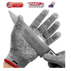 Cut Resistant Gloves Food Grade — 100% Food Safe — Level 5 Meat Cutting Glove…