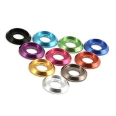 10Pcs Countersunk Washers Fairing Fender Washer M2 M3 M4 M5 M6M8 Aluminium Alloy