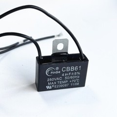 CBB61 4mfd 4uf 4.0uF 4 UF 250V AC Ceiling Fan MOTOR START Capacitor 2 WIRES