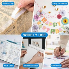 Double Sided Tape 1/2 Inch x 40 Yards – 4 Rolls, Strong Adhesive Double Sided…