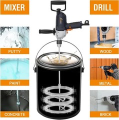 Corded Mixing Drill Machine with Spade Handle