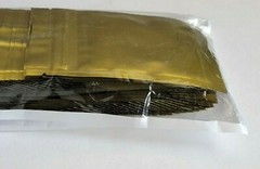 100 Durable Double-Sided Metallic Foil Flat Style Zip Locking Closure Bag 3″x4″