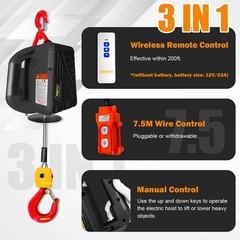 Electric Portable Hoist Winch 1100LBS