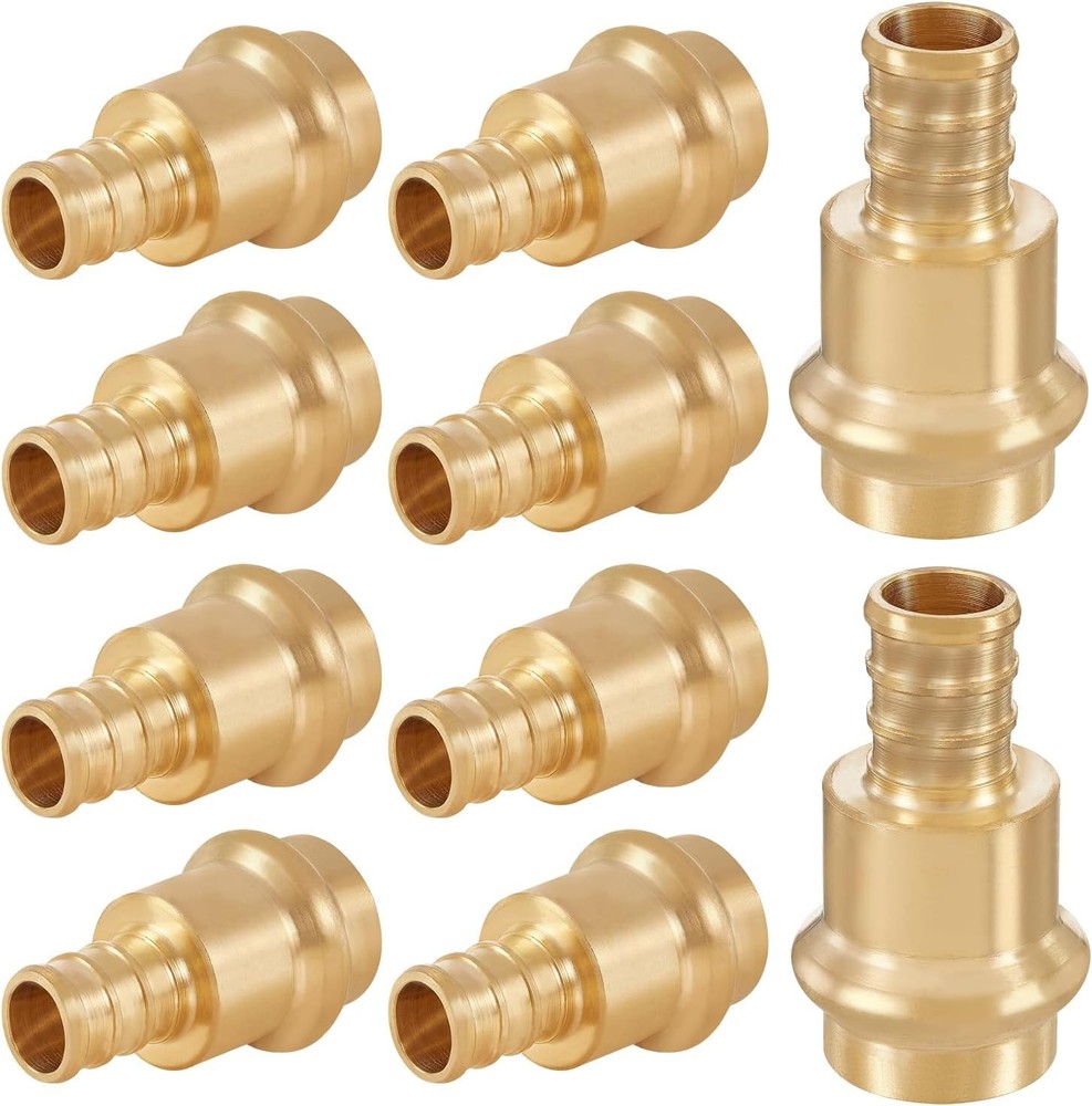 1/2″ PRESS X 1/2″ PEX Copper Press Fitting Adapter, 10-Pack